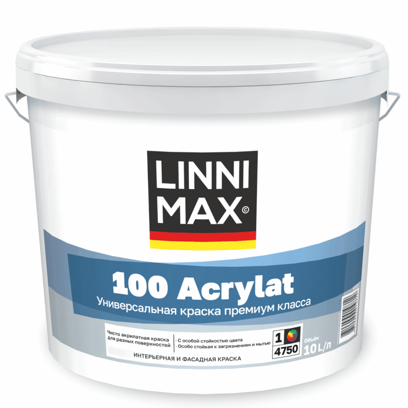 Linnimax 100 Acrylat краска для фасадов и интерьеров