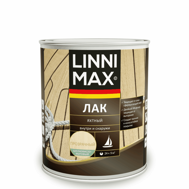 Linnimax Лак алкидно-уретановый яхтный для внутренних и наружных  работ