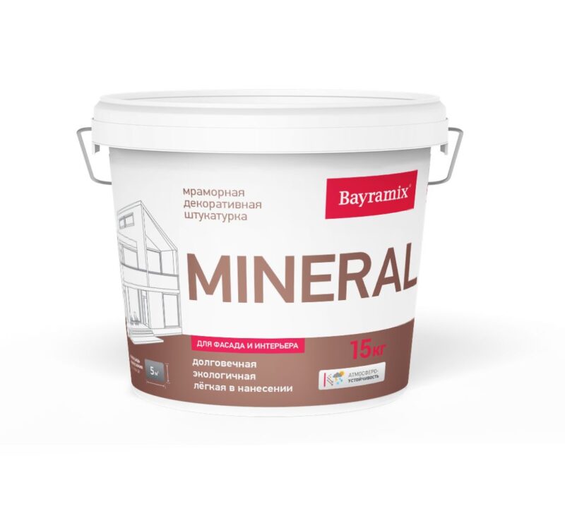 Bayramix Mineral мраморная декоративная штукатурка для внутренних и наружных работ