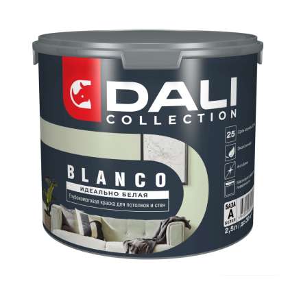 Dali Collection Blanco глубокоматовая краска для потолков и стен