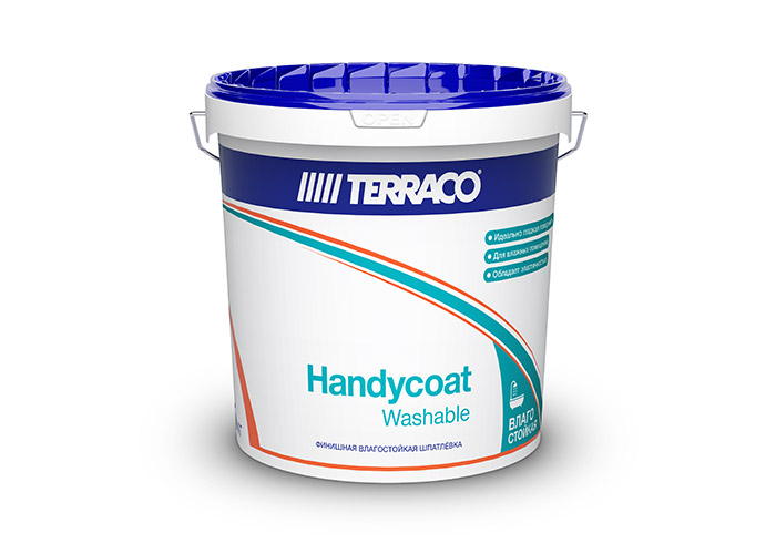 Terraco Handycoat Washable финишная влагостойкая шпатлёвка для внутренних работ
