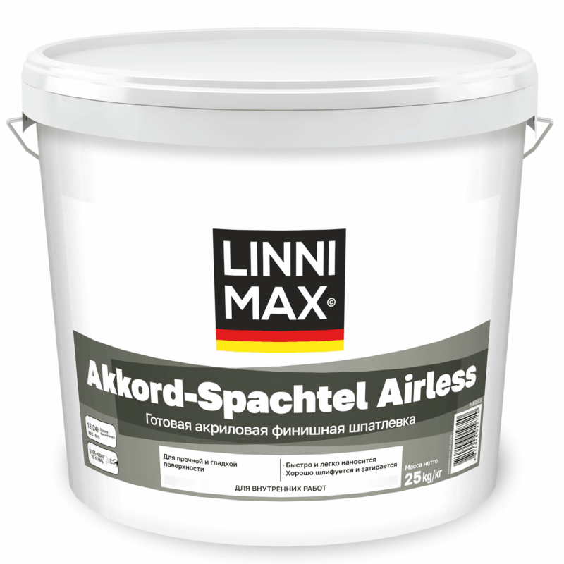 Linnimax Akkord-Spachtel Airless акриловая финишная шпатлевка