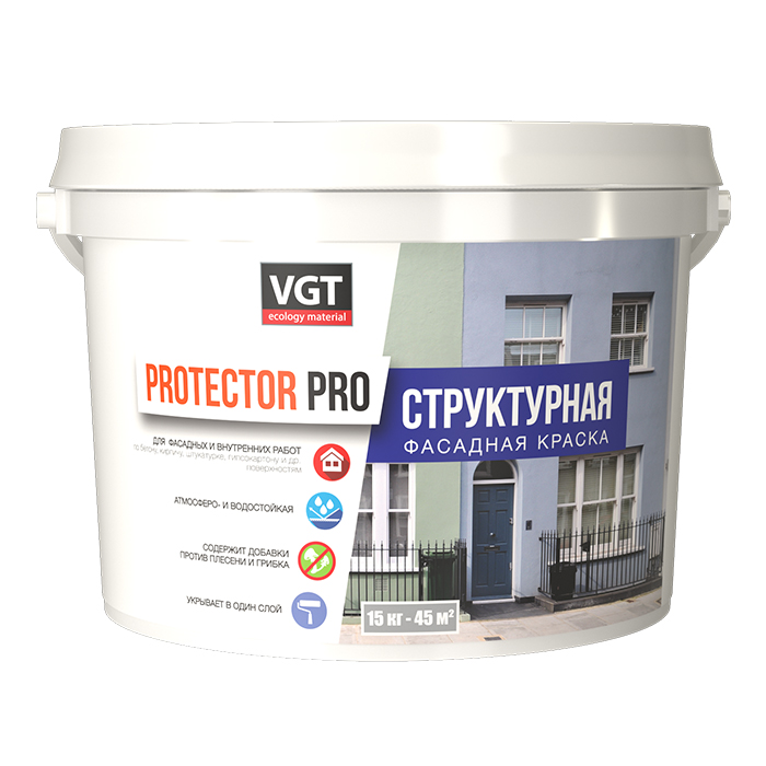 VGT Protector PRO Структурная краска для наружных и внутренних работ
