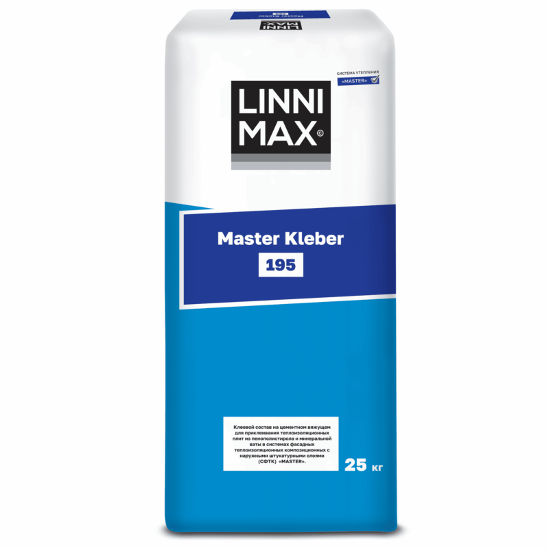 Linnimax 195 Master Kleber клеевой состав для монтажа теплоизоляционных плит из минеральной ваты и пенополистирола