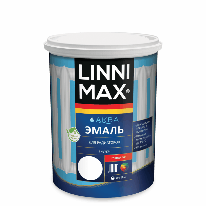 Linnimax Аква эмаль для радиаторов акриловая для внутренних работ 