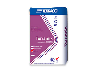 Terraco Terramix Smooth тонкослойная финишная шпаклёвочная цементная смесь