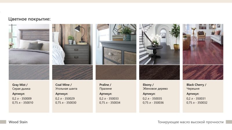 TimberCare Wood Stain Тонирующее масло высокой прочности для дерева