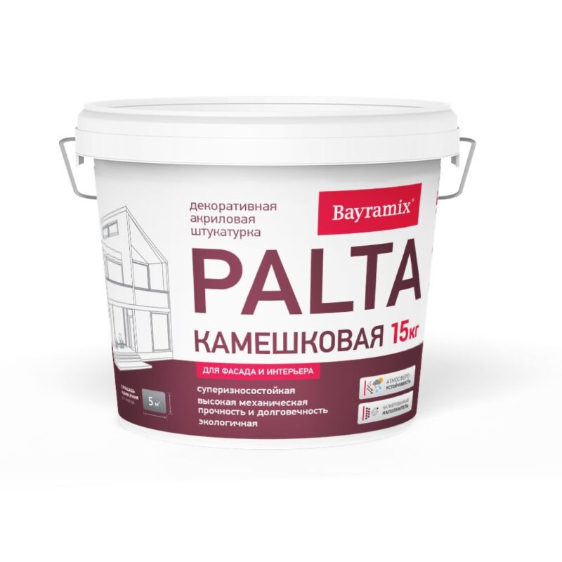 Bayramix Palta декоративная камешковая штукатурка с ярко выраженной фактурой для фасадных и интерьерных работ