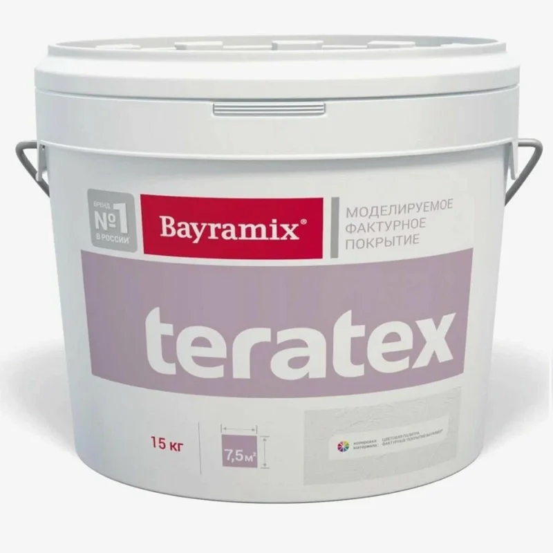 Bayramix Teratex моделируемое текстурное покрытие для фасадных и интерьерных работ с эффектом "крупная шуба"