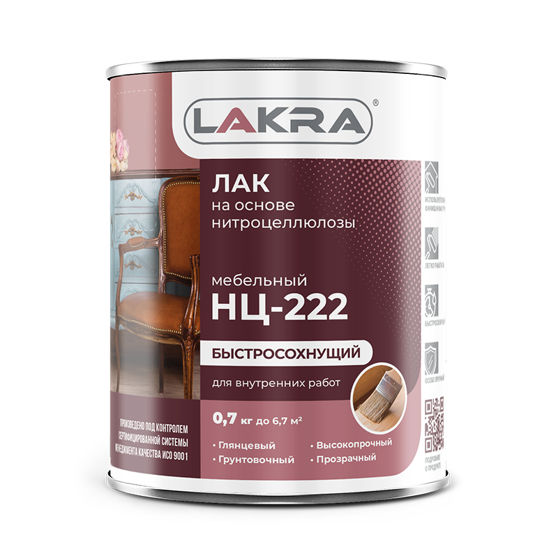 Lakra Лак НЦ-222 мебельный глянцевый