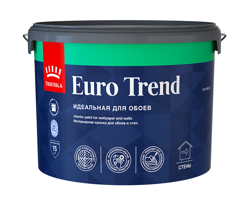 Tikkivala Euro Trend Водоразбавляемая краска для обоев и стен