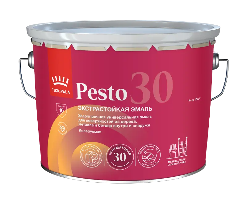 Tikkivala Pesto 30 Стойкая универсальная полуматовая эмаль