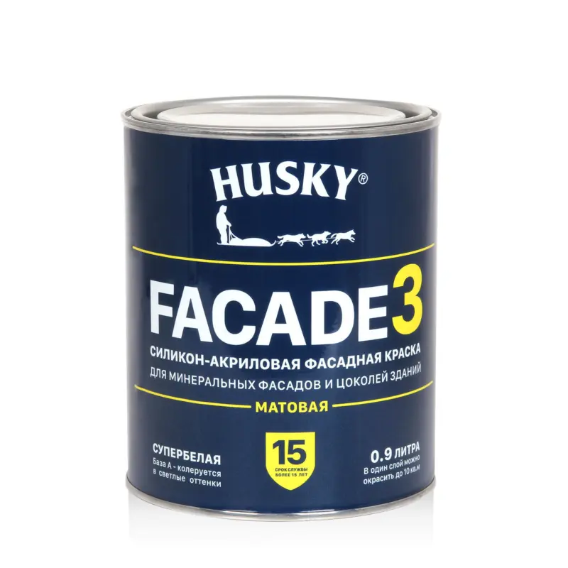 Husky Facade 3 силикон-акриловая фасадная краска