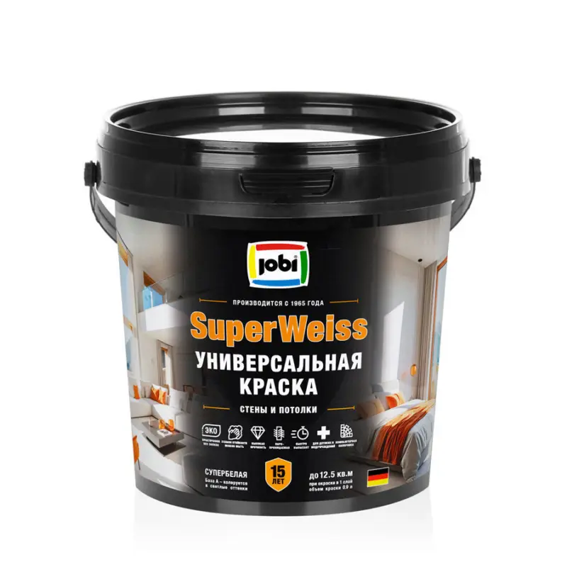 Jobi Superweiss Супербелая высокоукрывистая интерьерная краска
